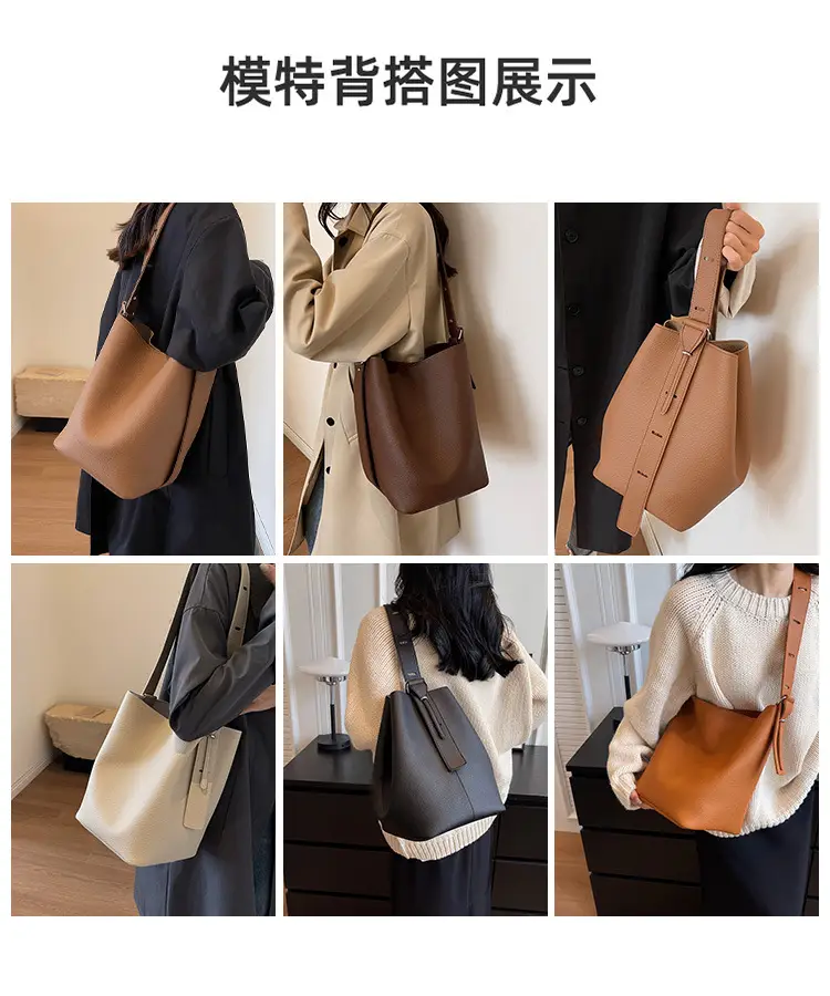 Women Crossbody Bag Brown Leather 2026 Casual Large Capacity — feature 10