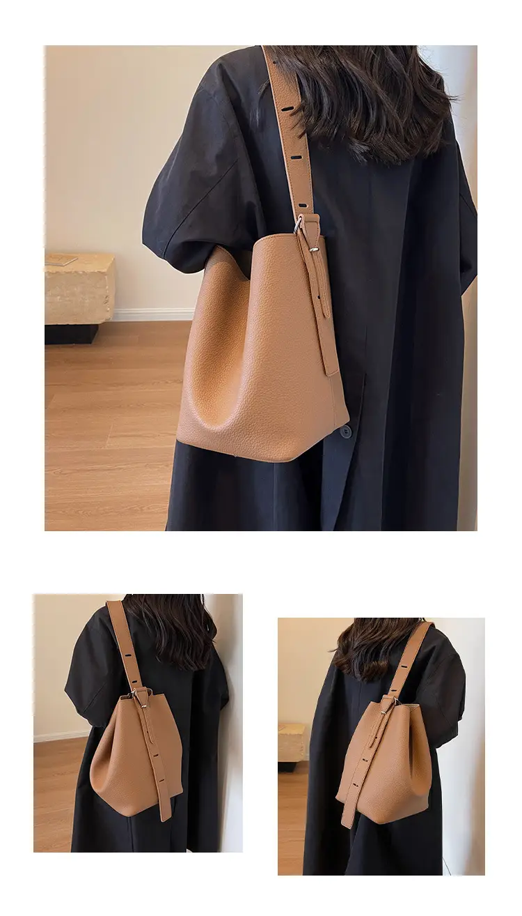 Women Crossbody Bag Brown Leather 2026 Casual Large Capacity — feature 11