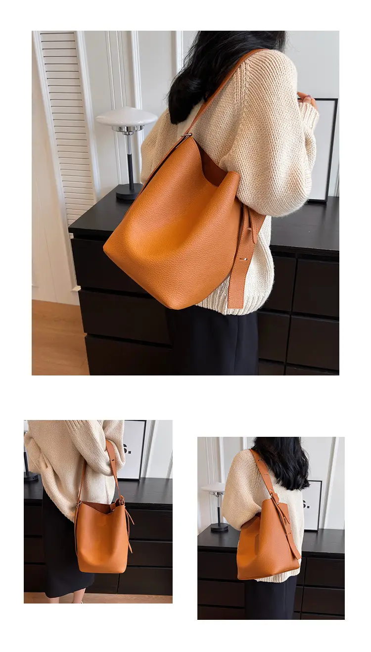 Women Crossbody Bag Brown Leather 2026 Casual Large Capacity — feature 13