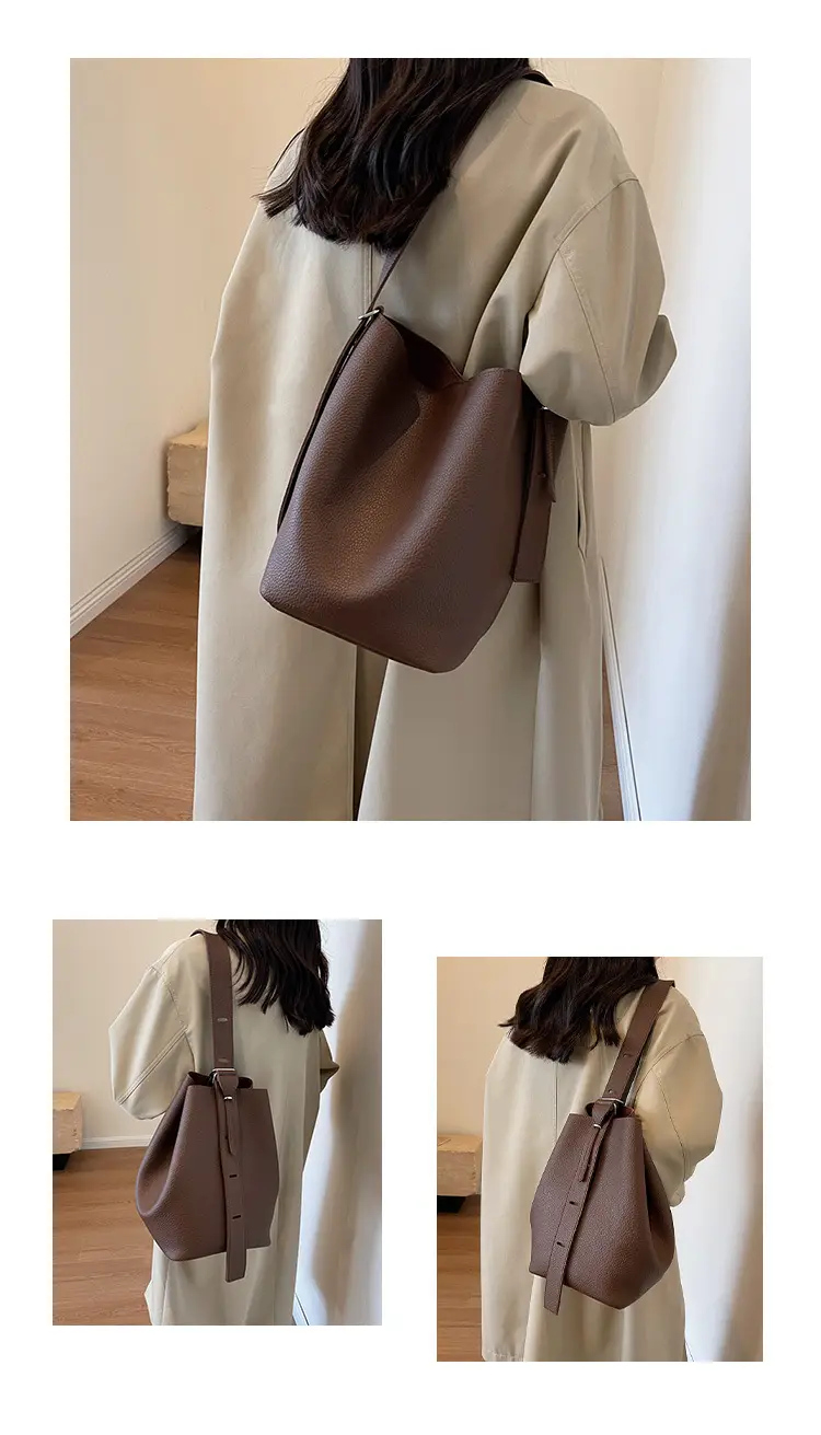 Women Crossbody Bag Brown Leather 2026 Casual Large Capacity — feature 15