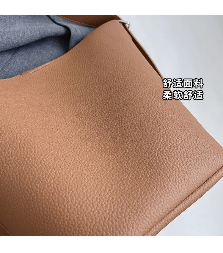 Women Crossbody Bag Brown Leather 2026 Casual Large Capacity — feature 4