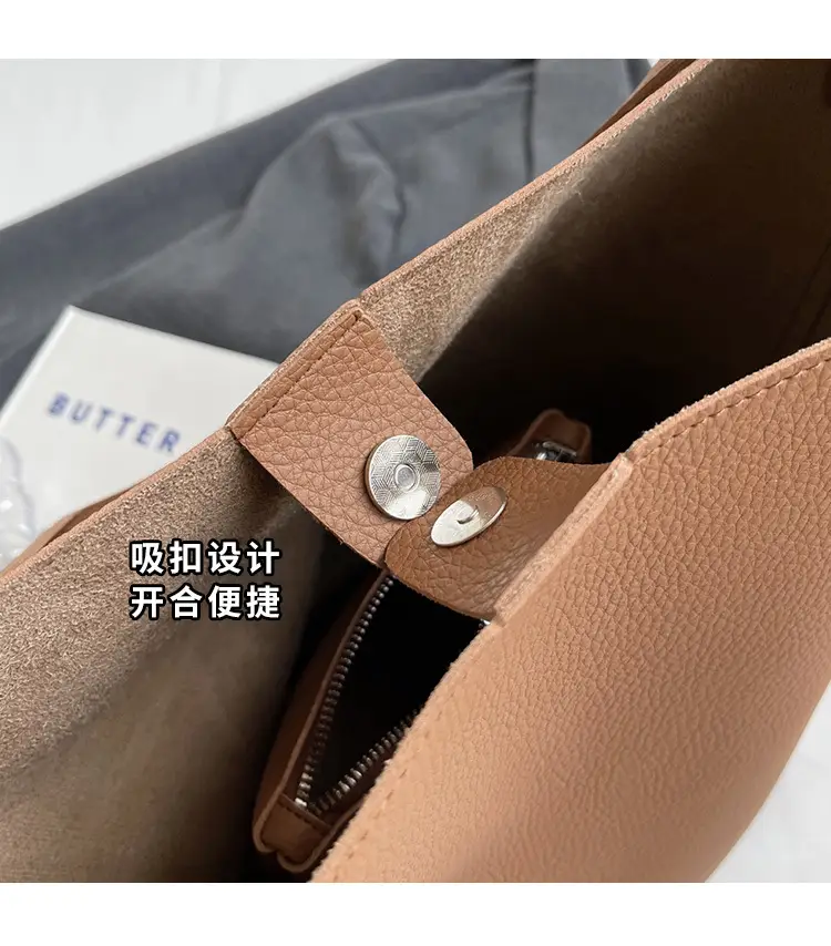 Women Crossbody Bag Brown Leather 2026 Casual Large Capacity — feature 6