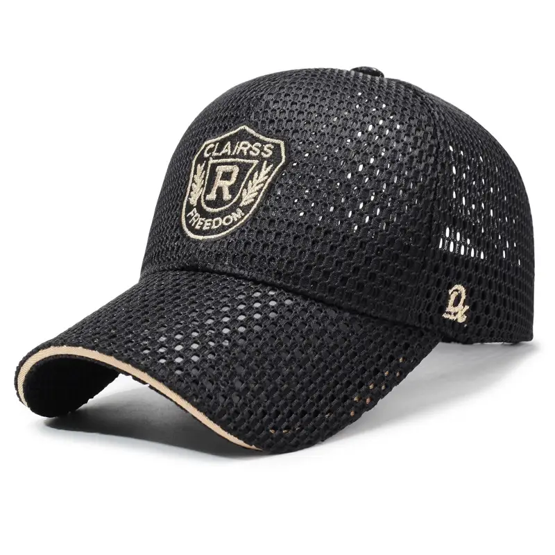 Men's Grey Mesh Sun Hat with Logo