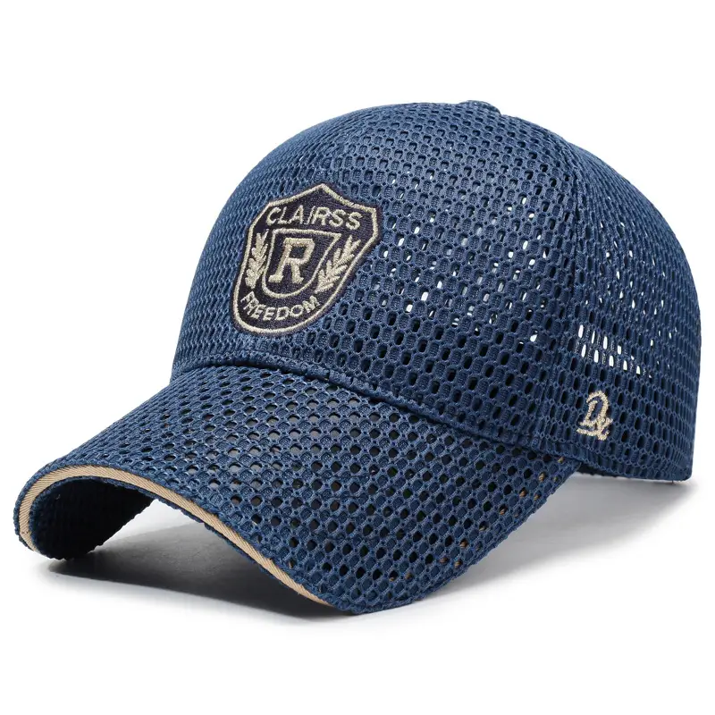 Men's Grey Mesh Sun Hat with Logo