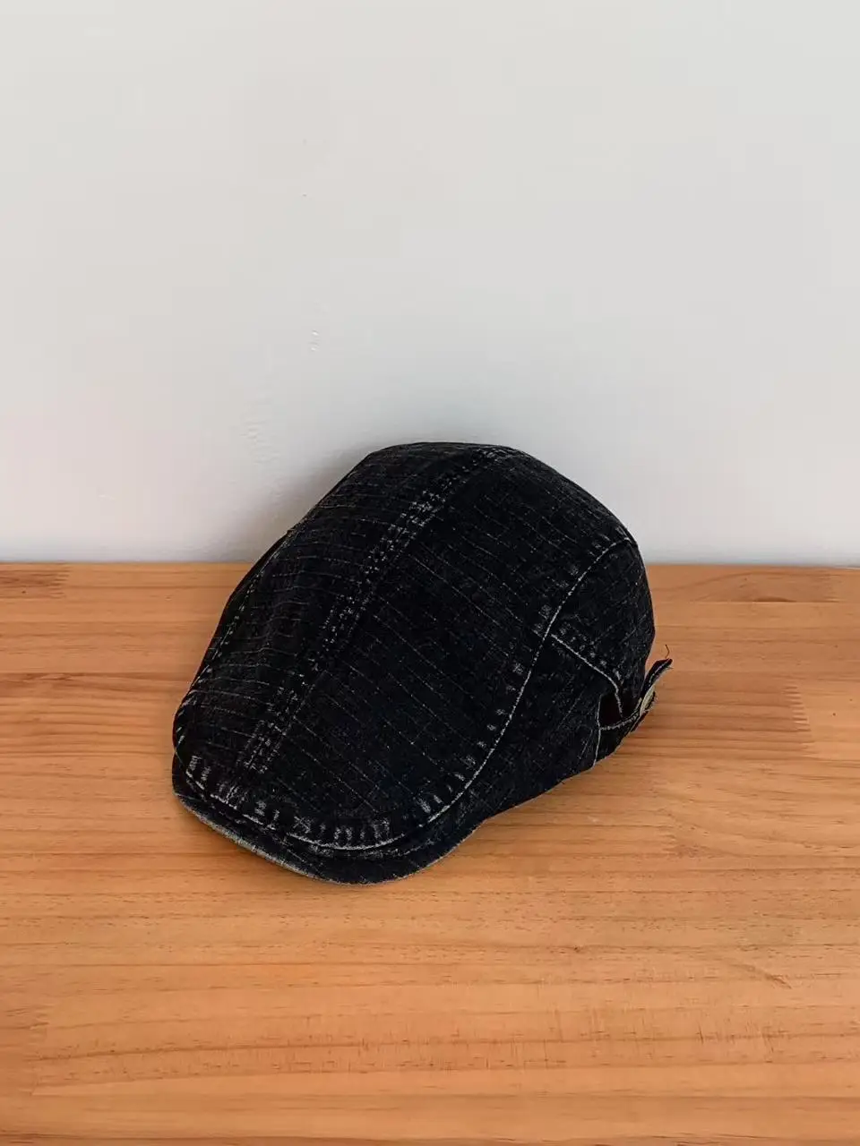 Washed Vintage Denim Forward Cap All Season Fashion Versatile Beret Retro British Casual Artist Cap Duckbill Cap - Image 2