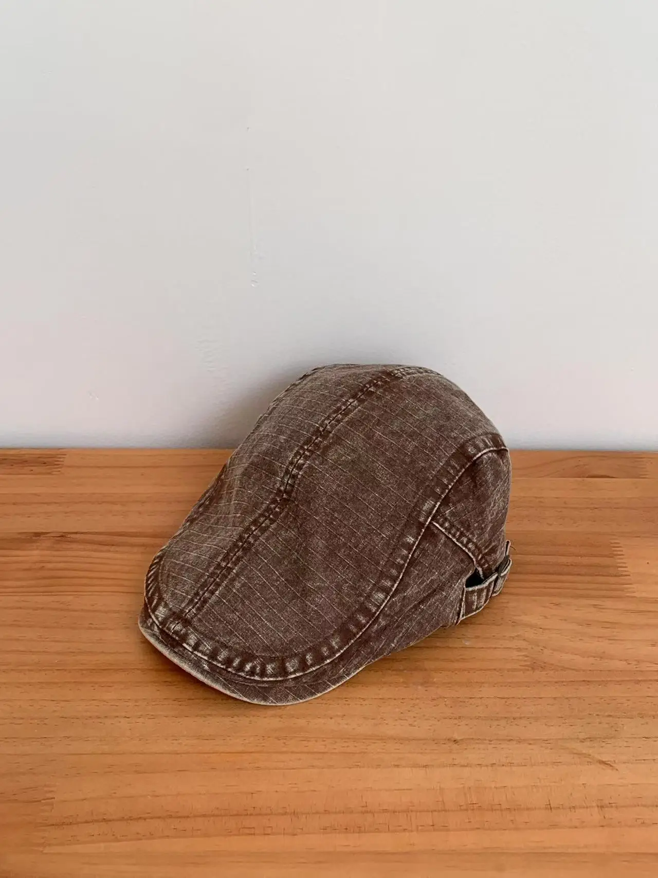 Washed Vintage Denim Forward Cap All Season Fashion Versatile Beret Retro British Casual Artist Cap Duckbill Cap - Image 3