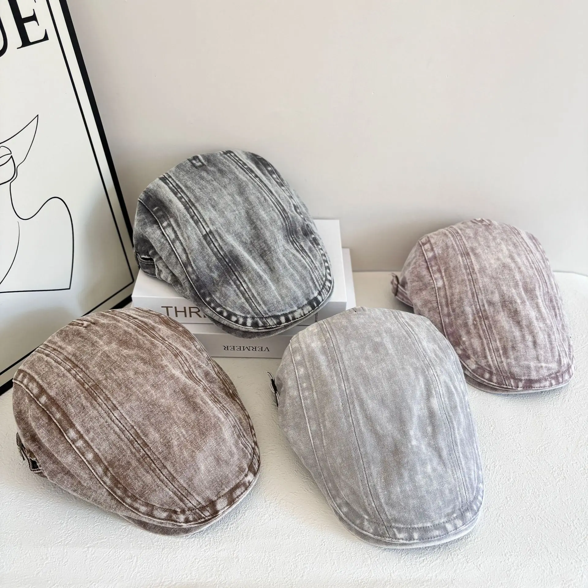 Women Distressed Denim Cap Spring Summer Sun Visor Cap — feature 6