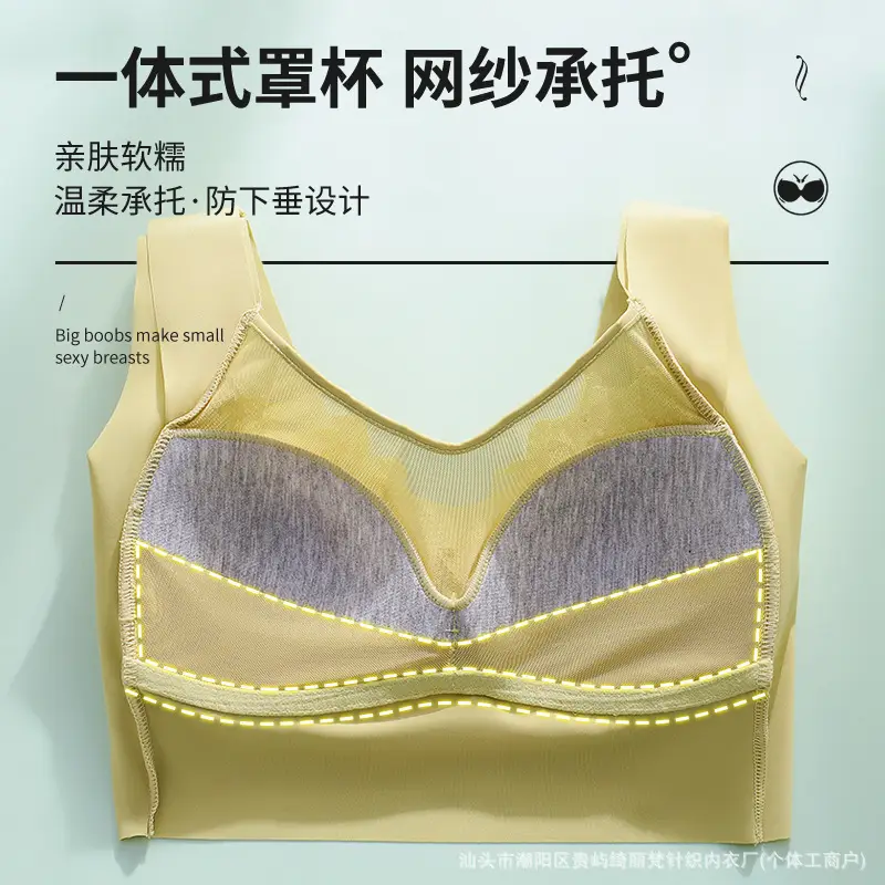 Mesh Lace Bra with Back & Anti-Exposure Design - Image 9