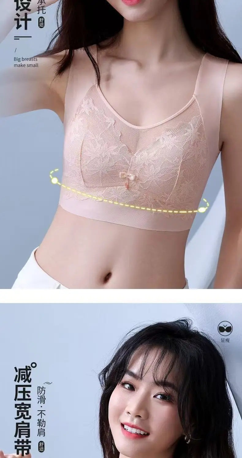 Mesh Lace Bra with Back & Anti-Exposure Design — feature 13