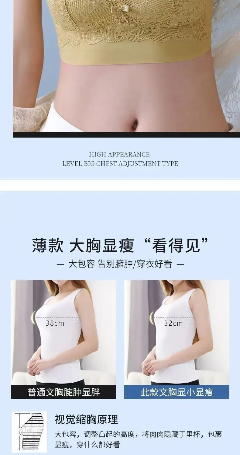 Mesh Lace Bra with Back & Anti-Exposure Design — feature 2