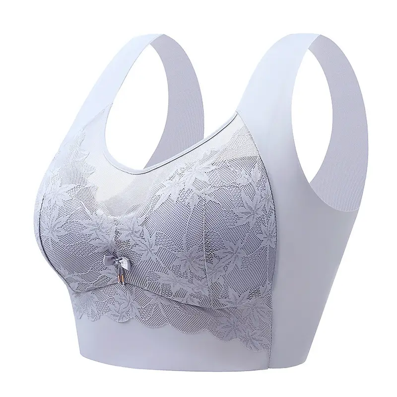 Mesh Lace Bra with Back & Anti-Exposure Design - Image 2