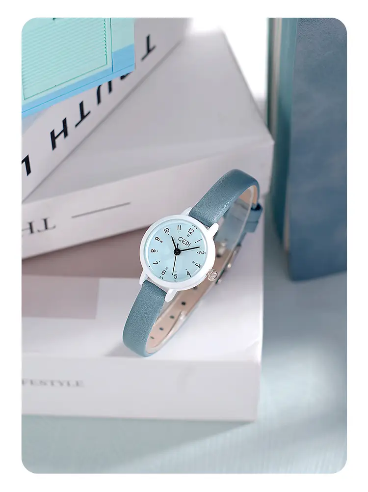 Women's Dopamine Red Quartz Watch with Black Strap — feature 11