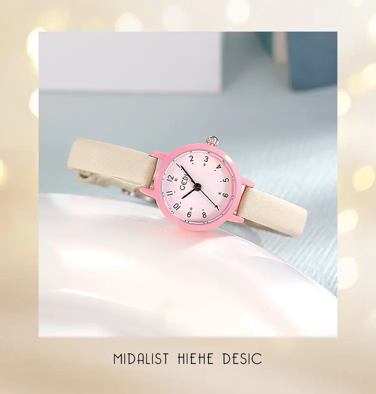 Women's Dopamine Red Quartz Watch with Black Strap — feature 3