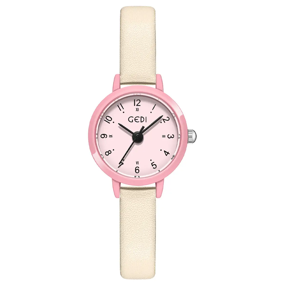 Women's Dopamine Red Quartz Watch with Black Strap