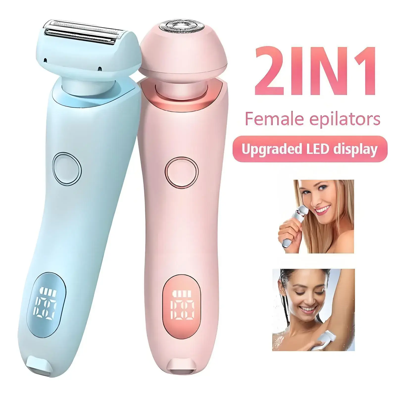 Two-In-One Hair Removal Device with Blade Accessory - Image 5