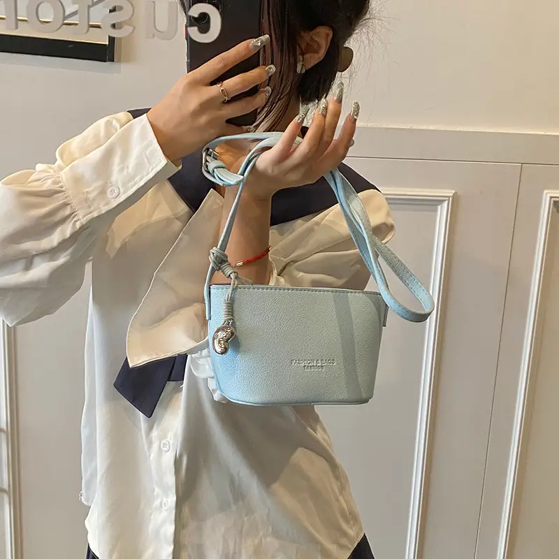 2025 New Niche Lychee Pattern Bucket Small Bag - Image 14