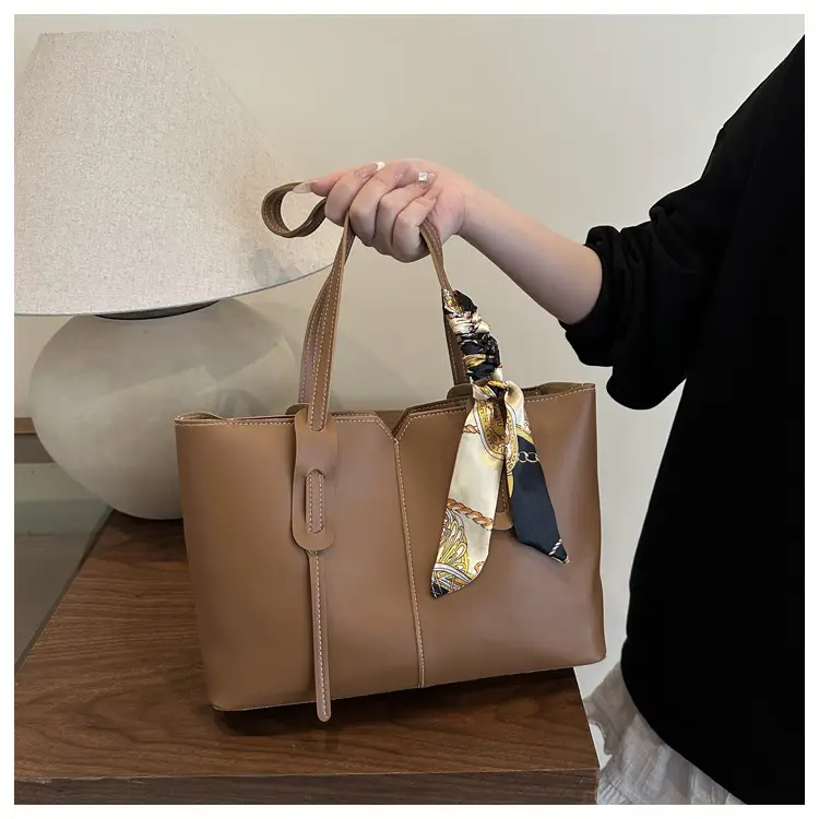 Large Capacity Women's Tote Bag Brown New Style — feature 26