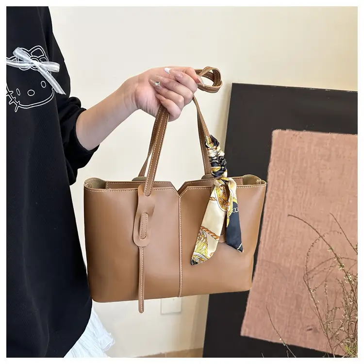 Large Capacity Women's Tote Bag Brown New Style — feature 27