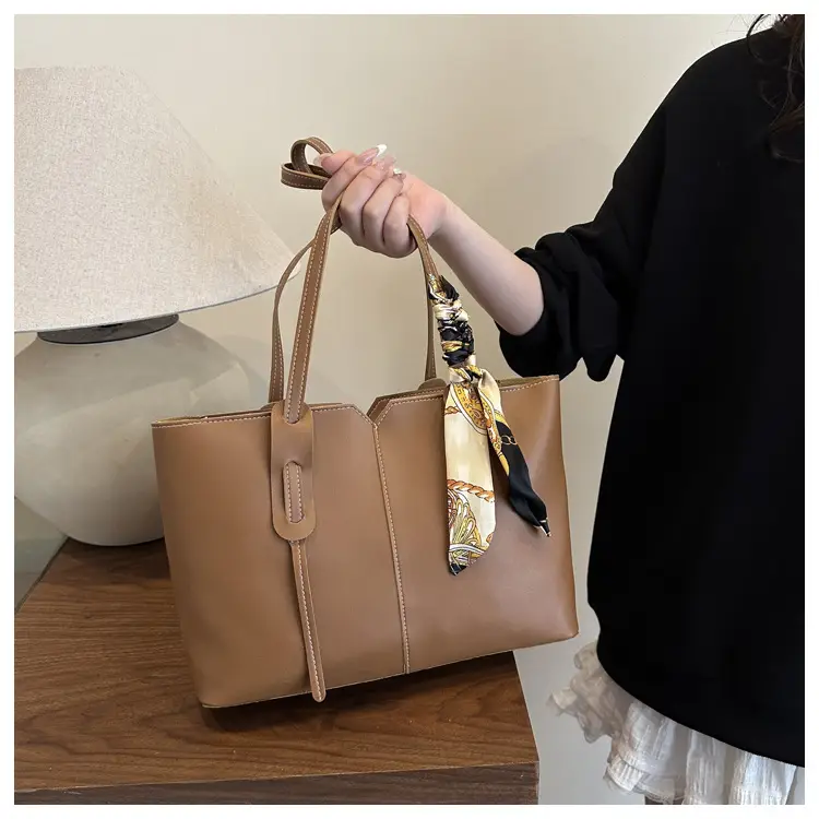 Large Capacity Women's Tote Bag Brown New Style — feature 30