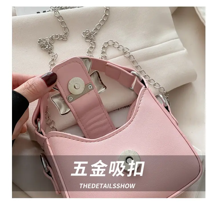 Black Bow Crossbody Bag with Chain Strap — feature 4
