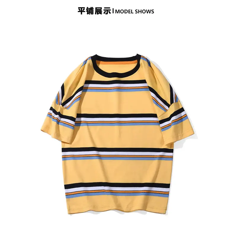 Kids Striped T-Shirt Neon Gray Black Cotton Summer Boys — feature 10