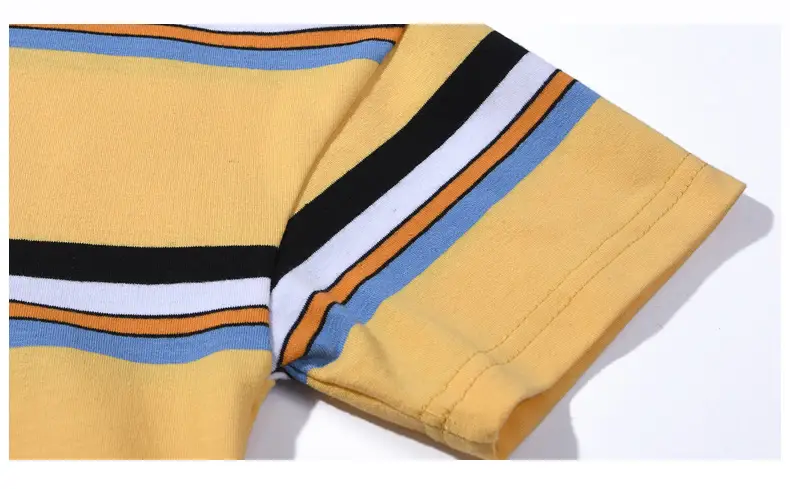 Kids Striped T-Shirt Neon Gray Black Cotton Summer Boys — feature 18