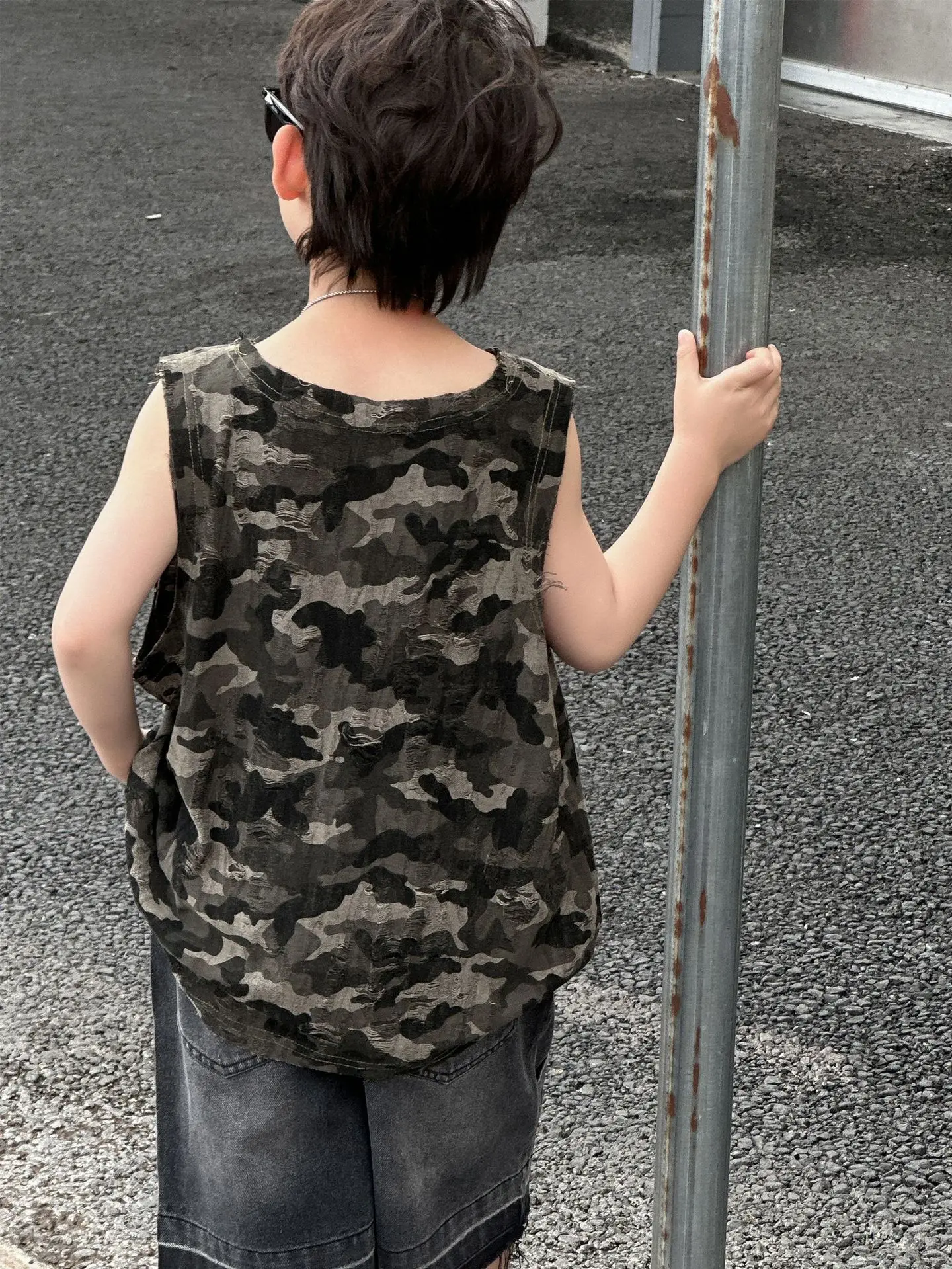 Boys Camouflage Sleeveless T-Shirt 2025 Summer - Image 6