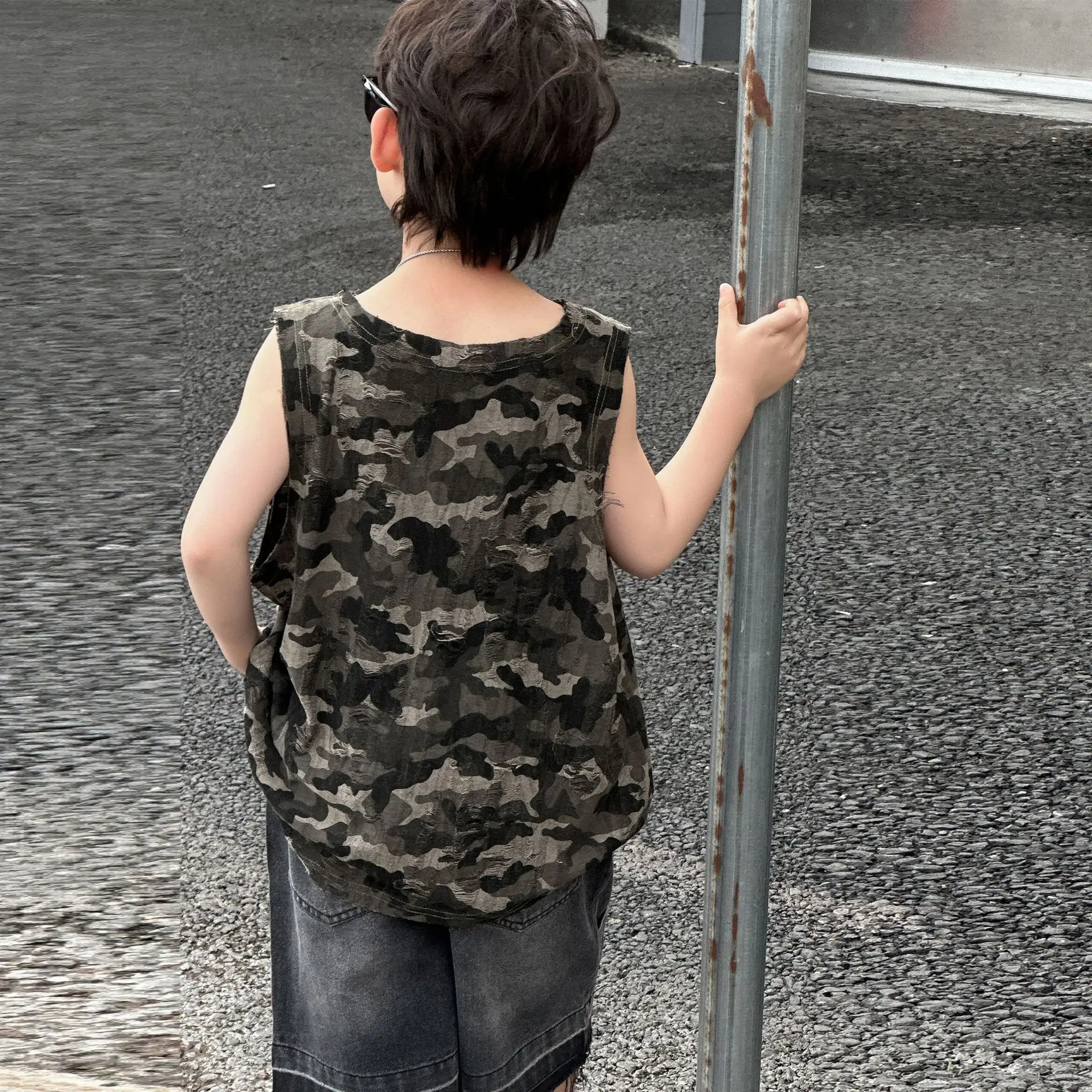 Boys Camouflage Sleeveless T-Shirt 2025 Summer — feature 8