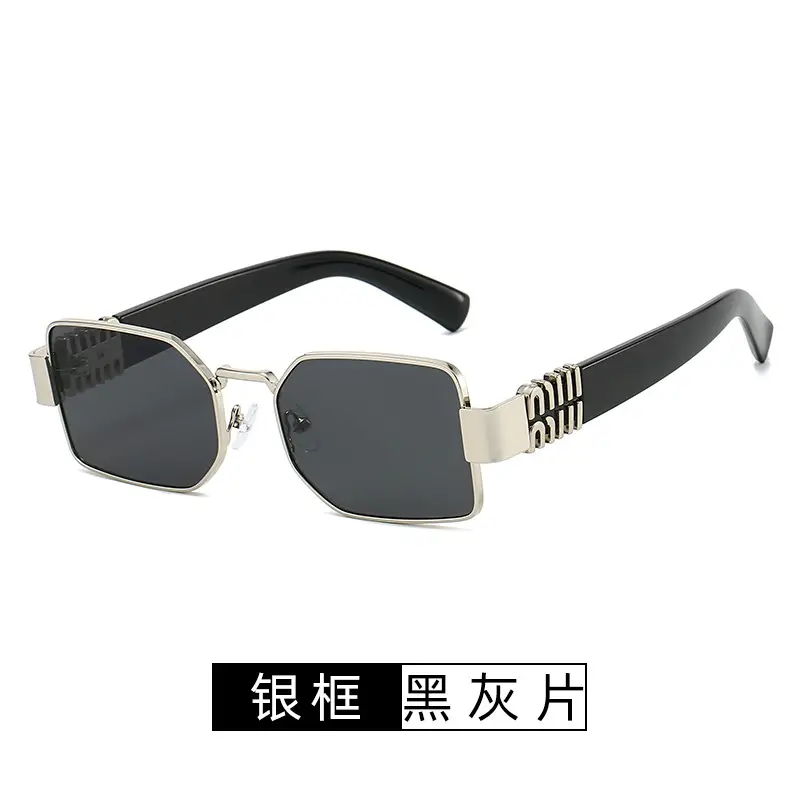 Square Sunglasses Women Gold Frame Fade Blue - Image 10