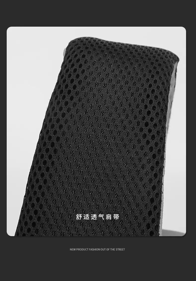 Men's Grey Chest Bag Business Travel Outdoor Sports Crossbody — feature 26