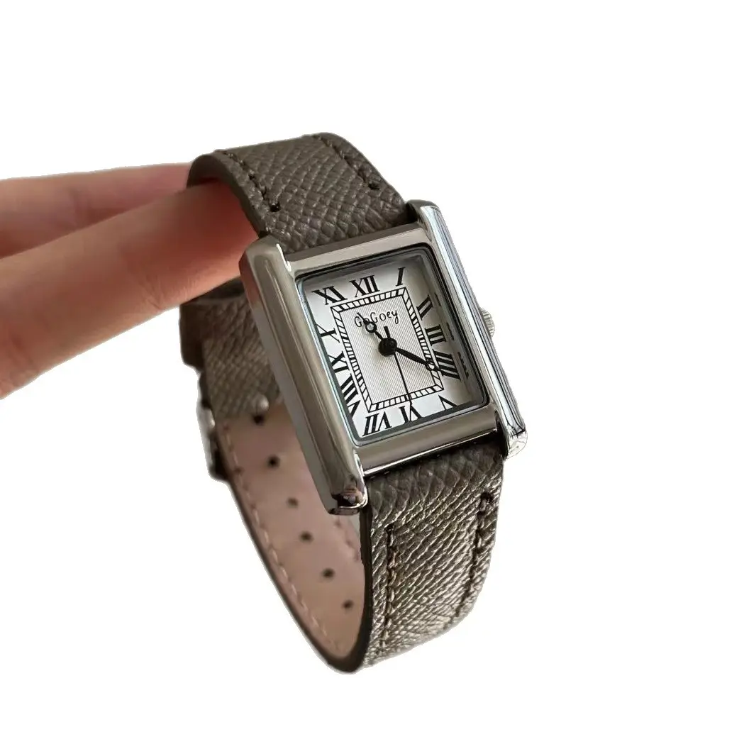 25 New Styles of Women's Watches with Leather Straps, Vintage Ancora Red High-End Niche Retro Student Party Light Luxury