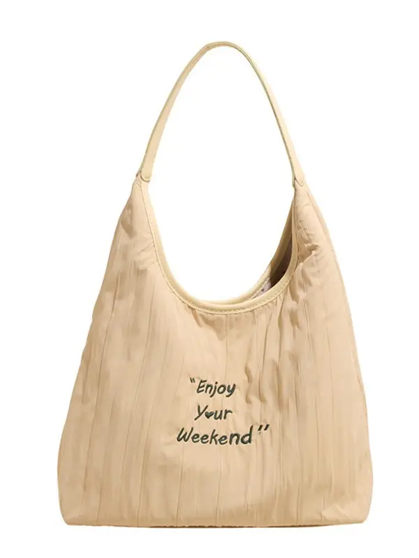 Women's White Quilted Shoulder Bag 2025 College Student
