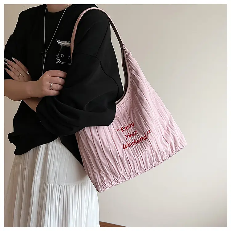 Women's White Quilted Shoulder Bag 2025 College Student — feature 11