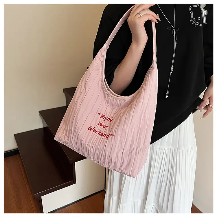 Women's White Quilted Shoulder Bag 2025 College Student — feature 13