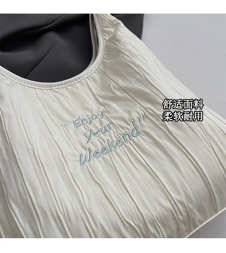 Women's White Quilted Shoulder Bag 2025 College Student — feature 3