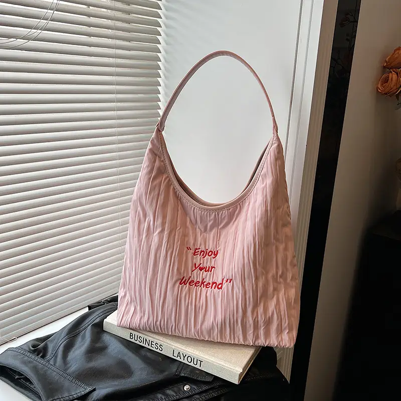 Women's White Quilted Shoulder Bag 2025 College Student