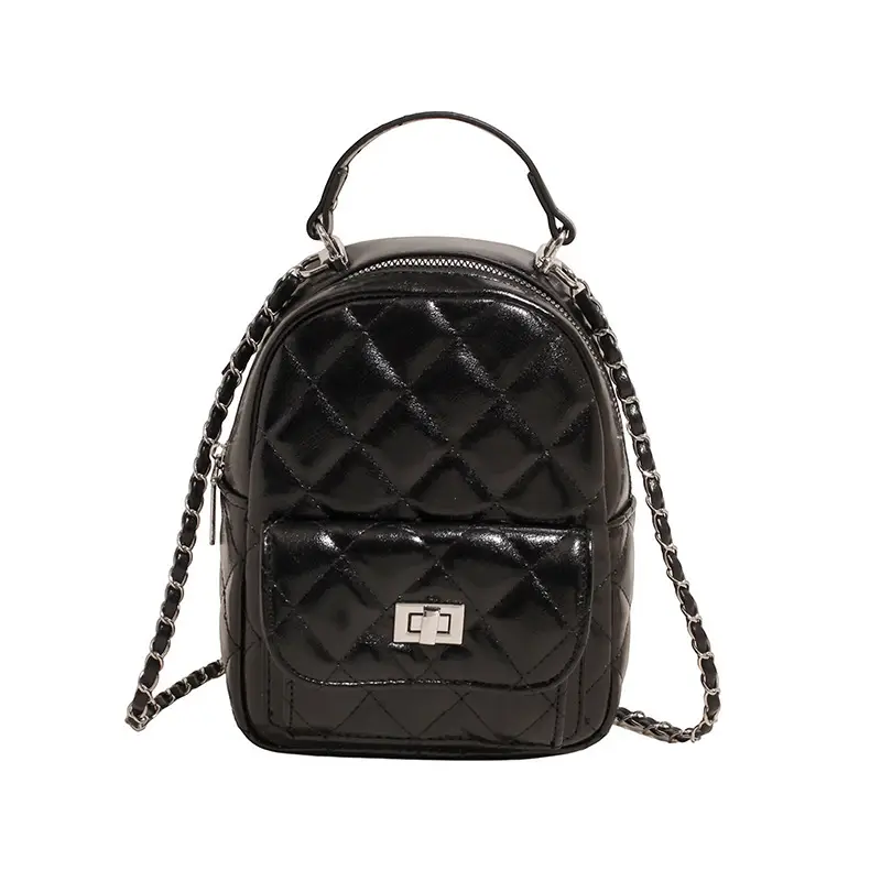 Women's Mini Quilted Chain Shoulder Bag Cream