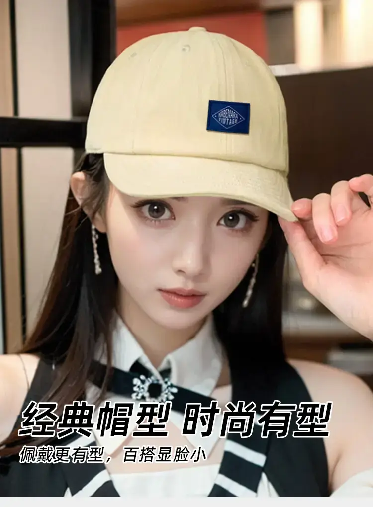 Women Black Baseball Cap with Choker & Earrings — feature 6