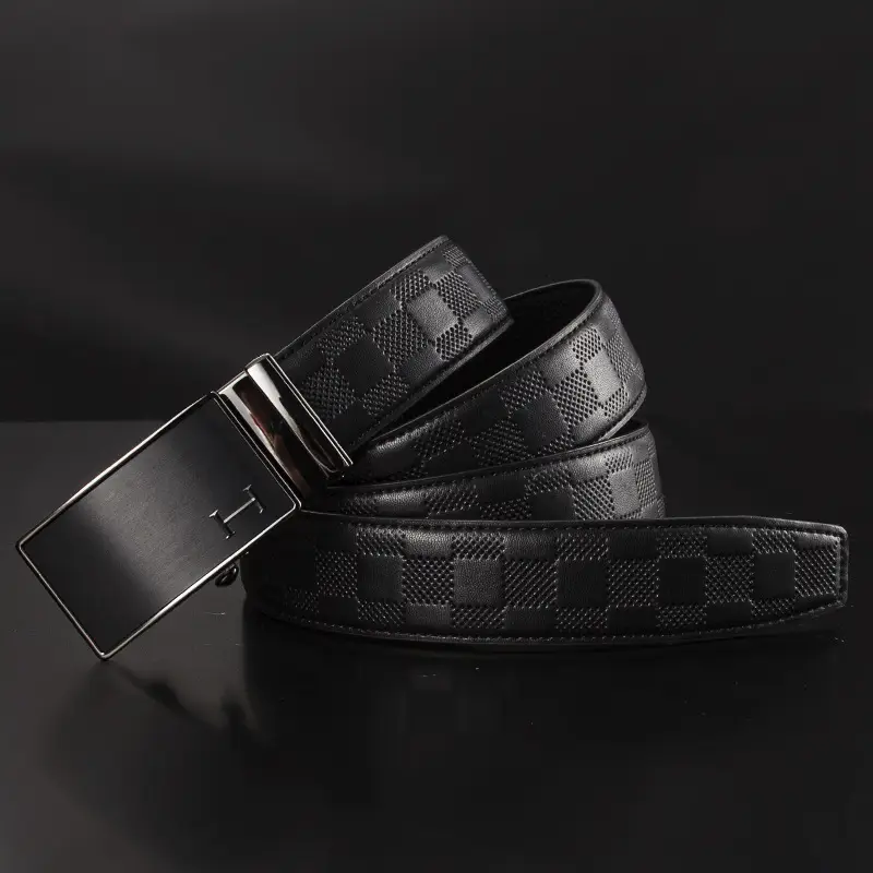 2025 Genuine Leather Belt for Men Black Automatic Buckle - Image 7