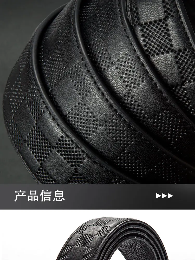 2025 Genuine Leather Belt for Men Black Automatic Buckle — feature 13