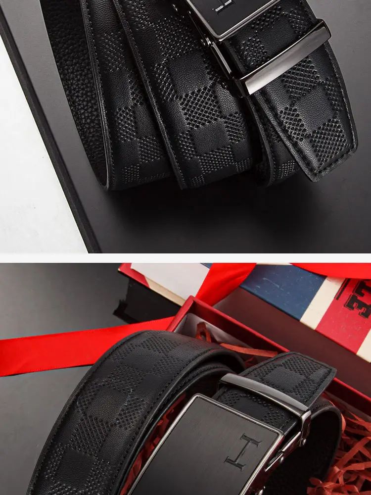 2025 Genuine Leather Belt for Men Black Automatic Buckle — feature 17