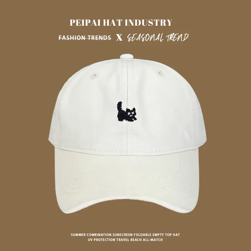 White Black Pink Kitten Cap for Girls — feature 3