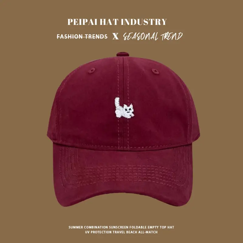 White Black Pink Kitten Cap for Girls — feature 5