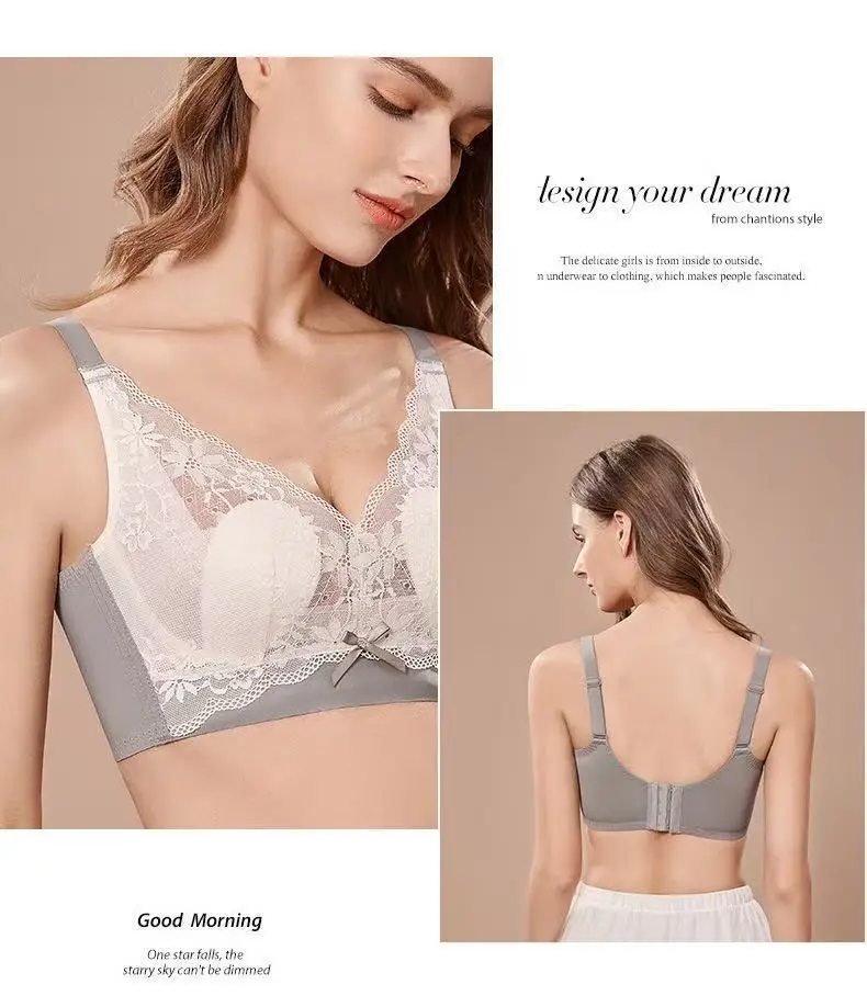 French Lace Rabbit Ear Bra White Large Bust — feature 10