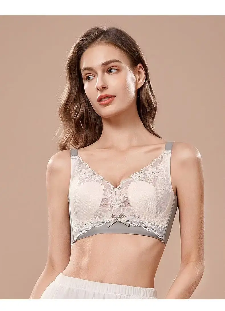 French Lace Rabbit Ear Bra White Large Bust — feature 11