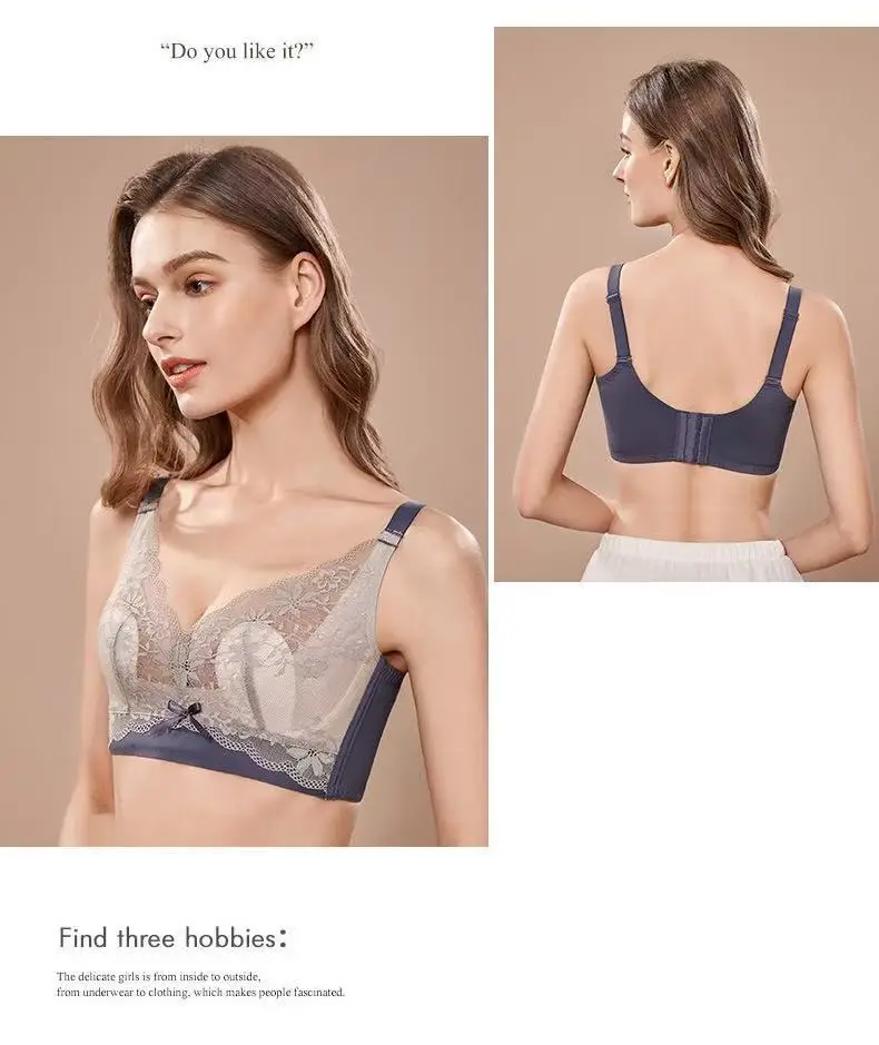 French Lace Rabbit Ear Bra White Large Bust — feature 12