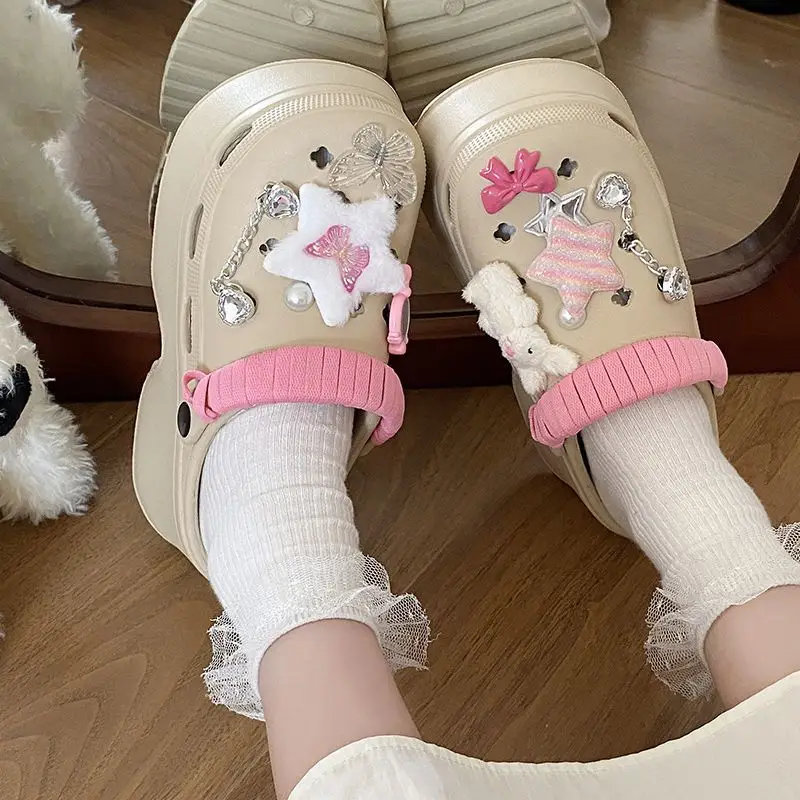 Cute Pink Bow Baotou Slippers for Women - Image 16