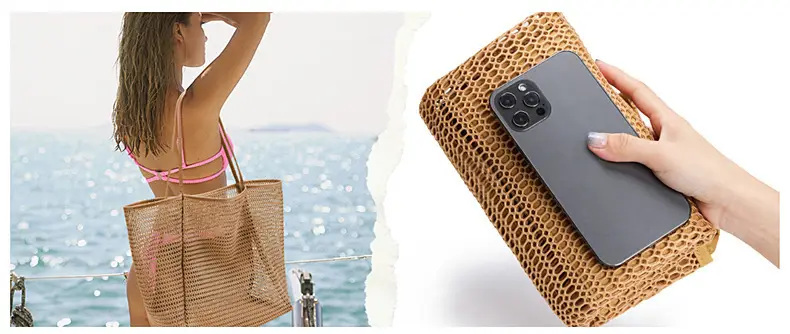 Women Mesh Beach Bag Shoulder Bag Summer Travel Storage — feature 15