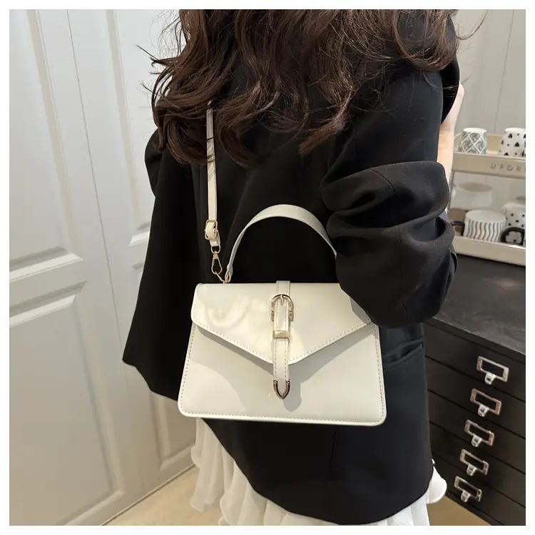White Korean Style Women's Leather Belt Bag 2025 — feature 14