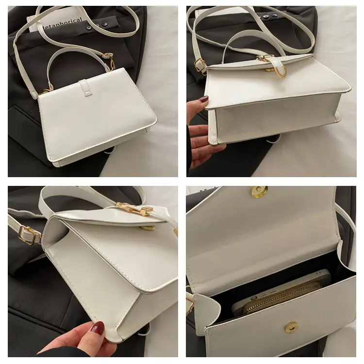White Korean Style Women's Leather Belt Bag 2025 — feature 8